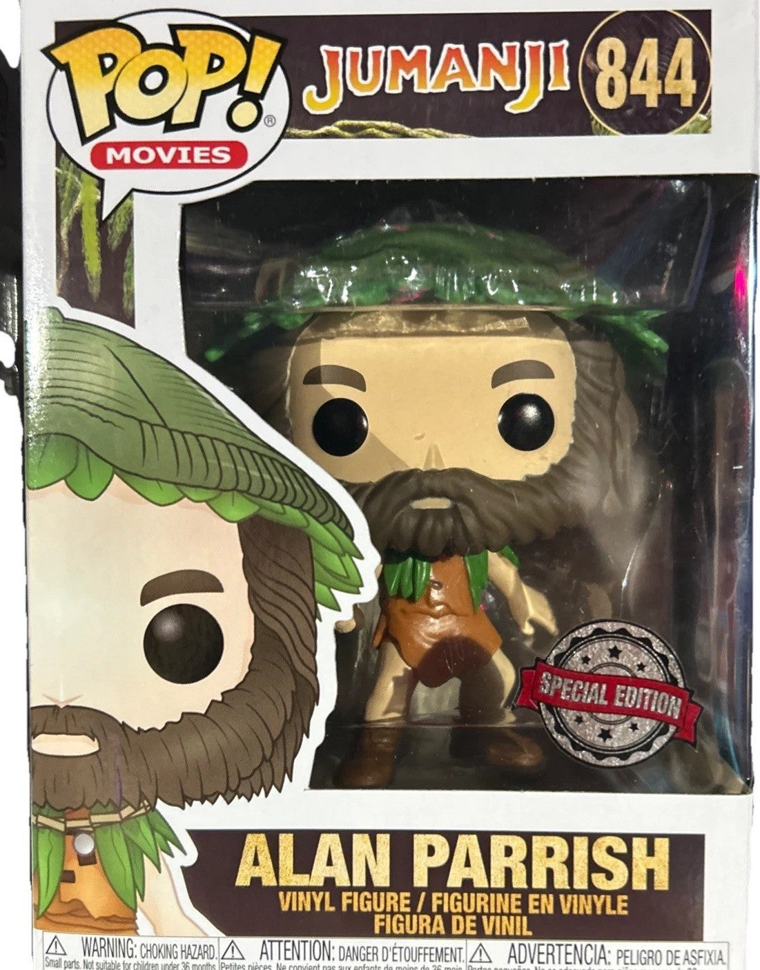 Funko Pop! Alan Parrish | Jumanji Movie | Vinyl Figure #844 Special Edition