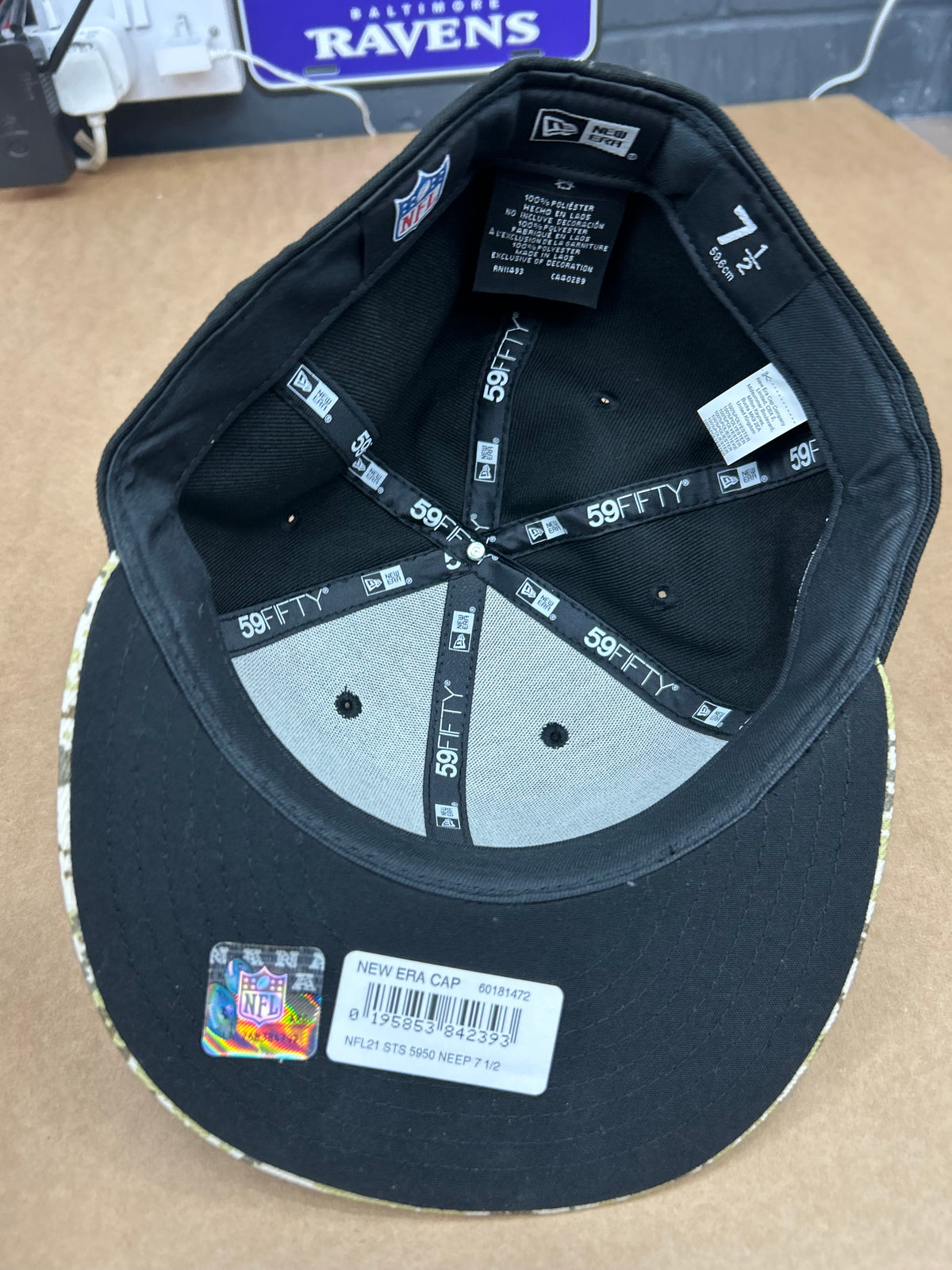 New England Patriots New Era 59FIFTY Salute to Service Cap – Size 7½ – Pre-Loved