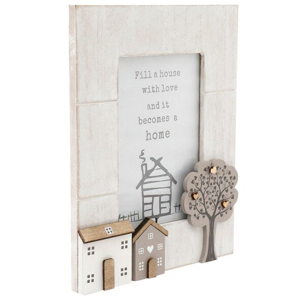 Wooden Houses Photo Frame