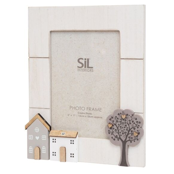 Wooden Houses Photo Frame