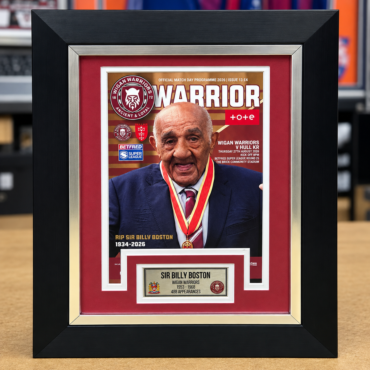 Sir Billy Boston Programme Frame