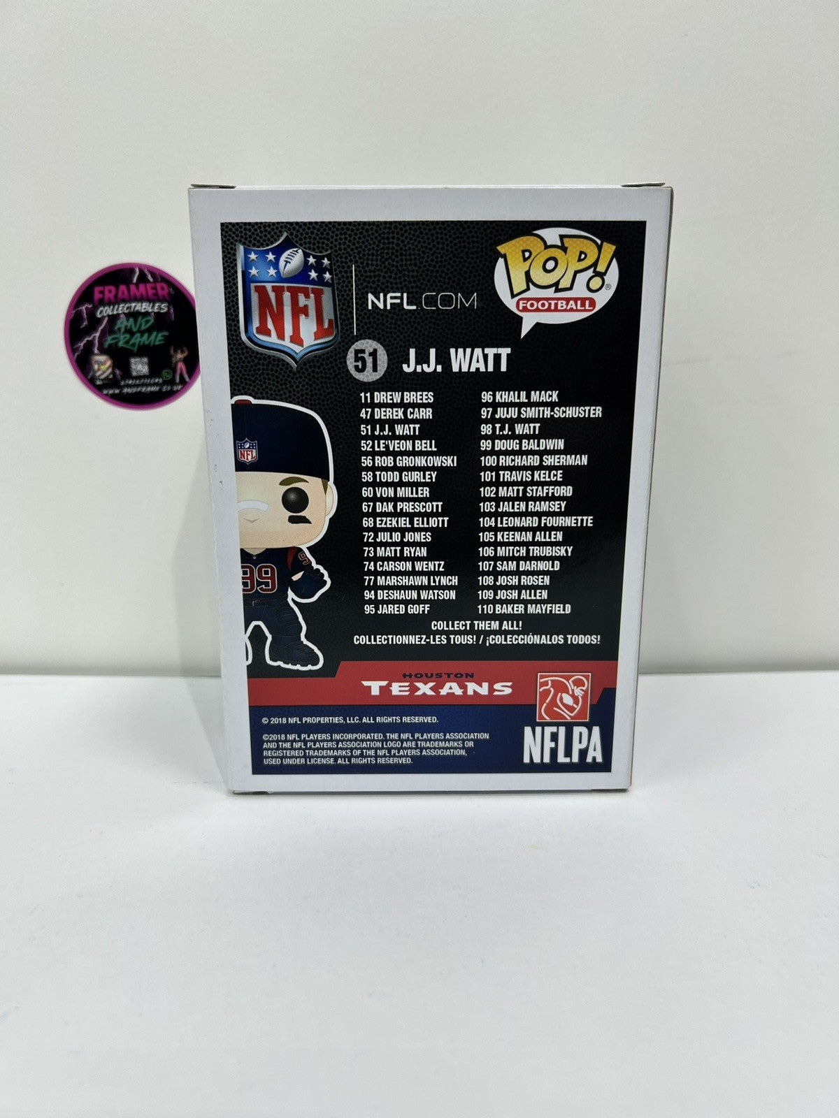 Funko Pop! NFL J.J. Watt - Texans #51