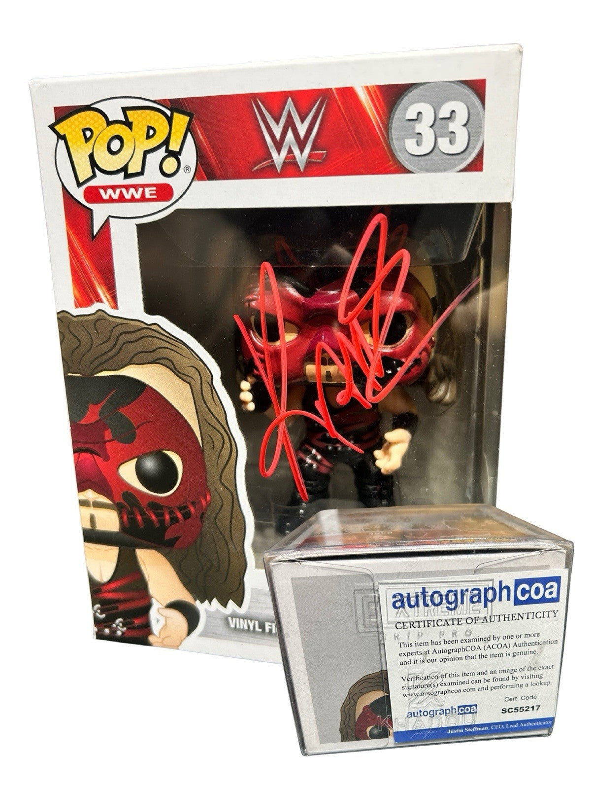 Funko Pop! Exclusive Signed WWE Kane Collectible Figure