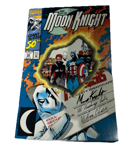 Marc Spector: Moon Knight #50 Marvel Comics 1993 Avengers Special Die-Cut Cover