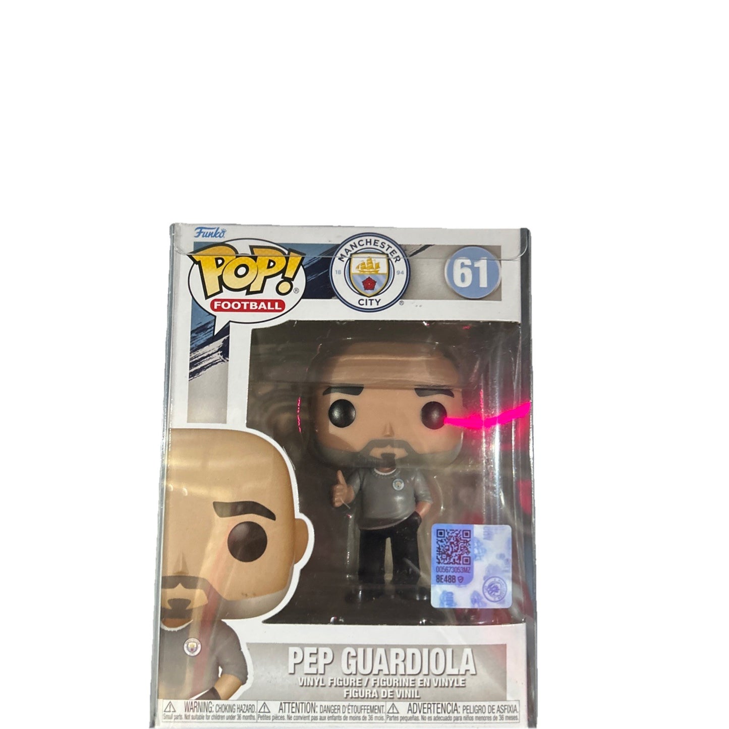 MANCHESTER CITY PEP GUARDIOLA 3.75" POP FOOTBALL VINYL FIGURE FUNKO 61 IN STOCK