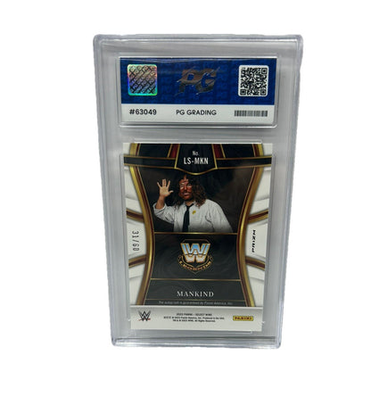 Mankind 2023 Panini Select WWE #LS-MKN Legendary Signatures Red Prizm 31/60