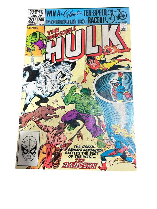 Marvel The Incredible Hulk #265 1981 1st team appearance of The Rangers