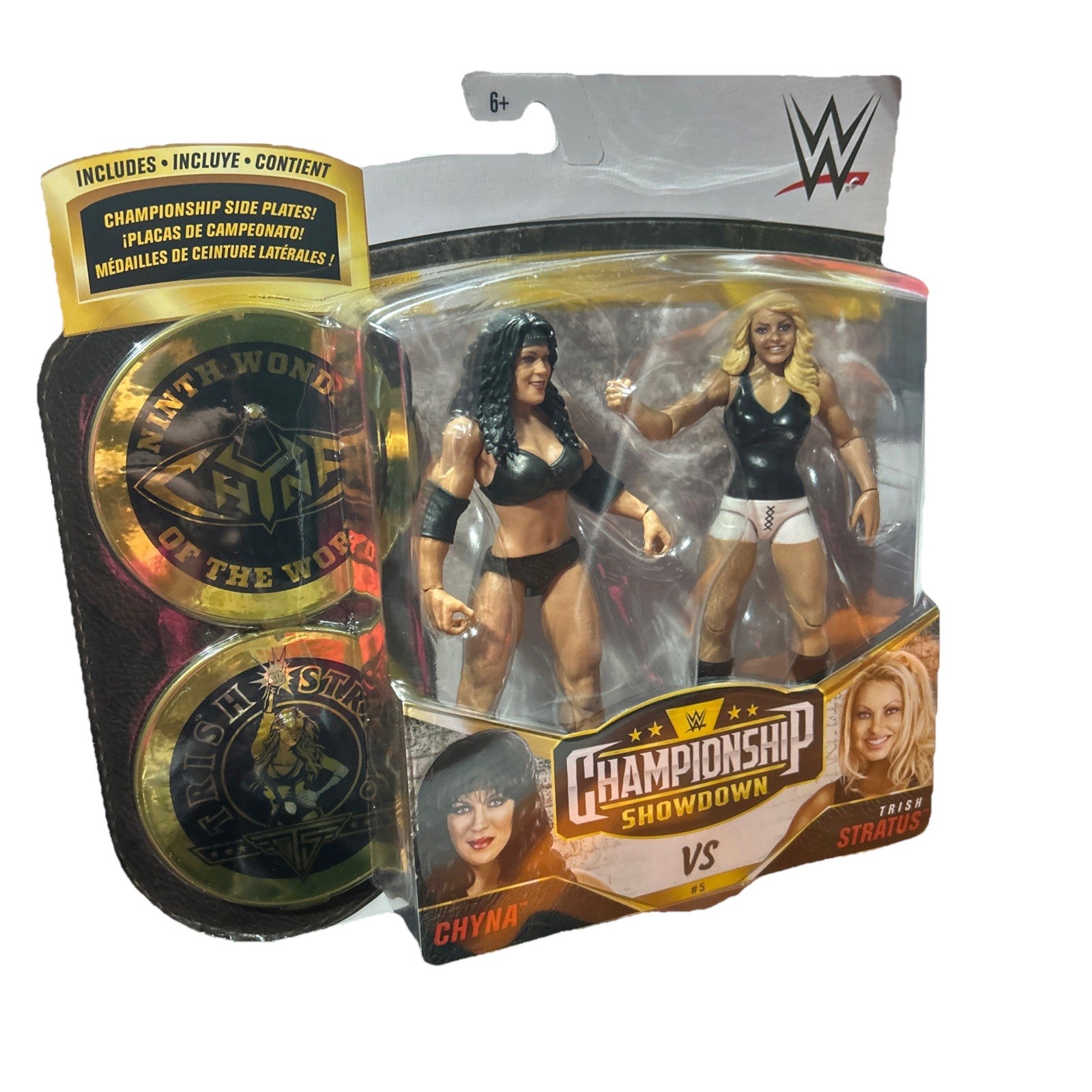 WWE - Chyna & Trish Stratus wrestling figures - Mattel Showdown **Brand New**