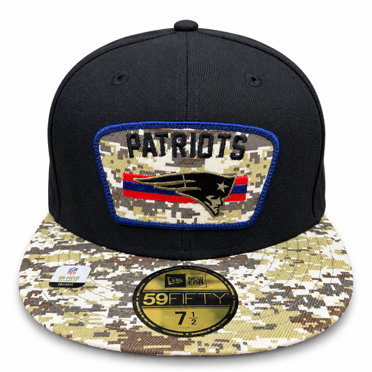 New England Patriots New Era 59FIFTY Salute to Service Cap – Size 7½ – Pre-Loved