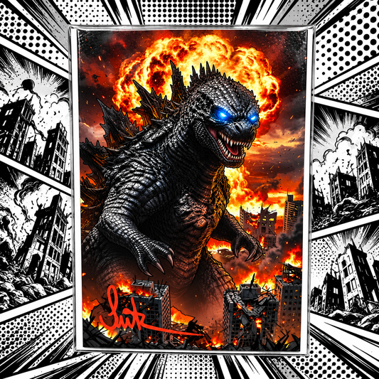 Surtur! Signed Godzilla LEATHER COVER Comic Book