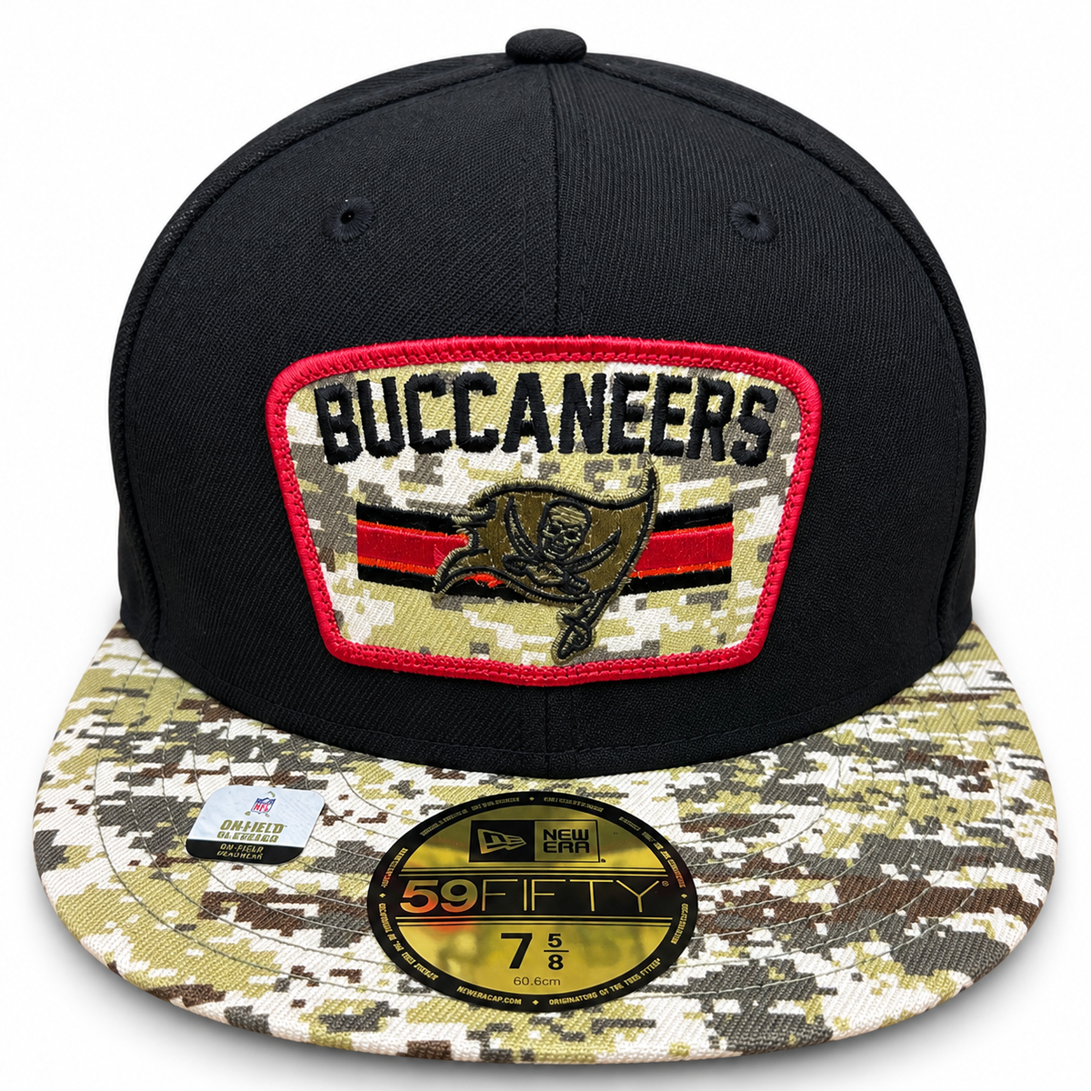 Tampa Bay Buccaneers New Era 59FIFTY Salute to Service Cap – Size 7⅝ – Pre-Loved