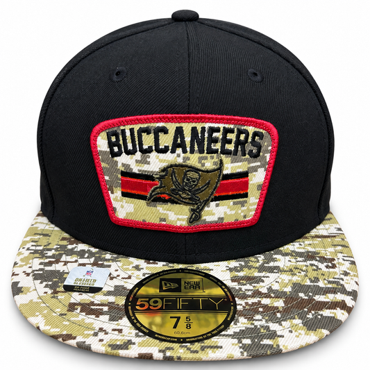 Tampa Bay Buccaneers New Era 59FIFTY Salute to Service Cap – Size 7⅝ – Pre-Loved