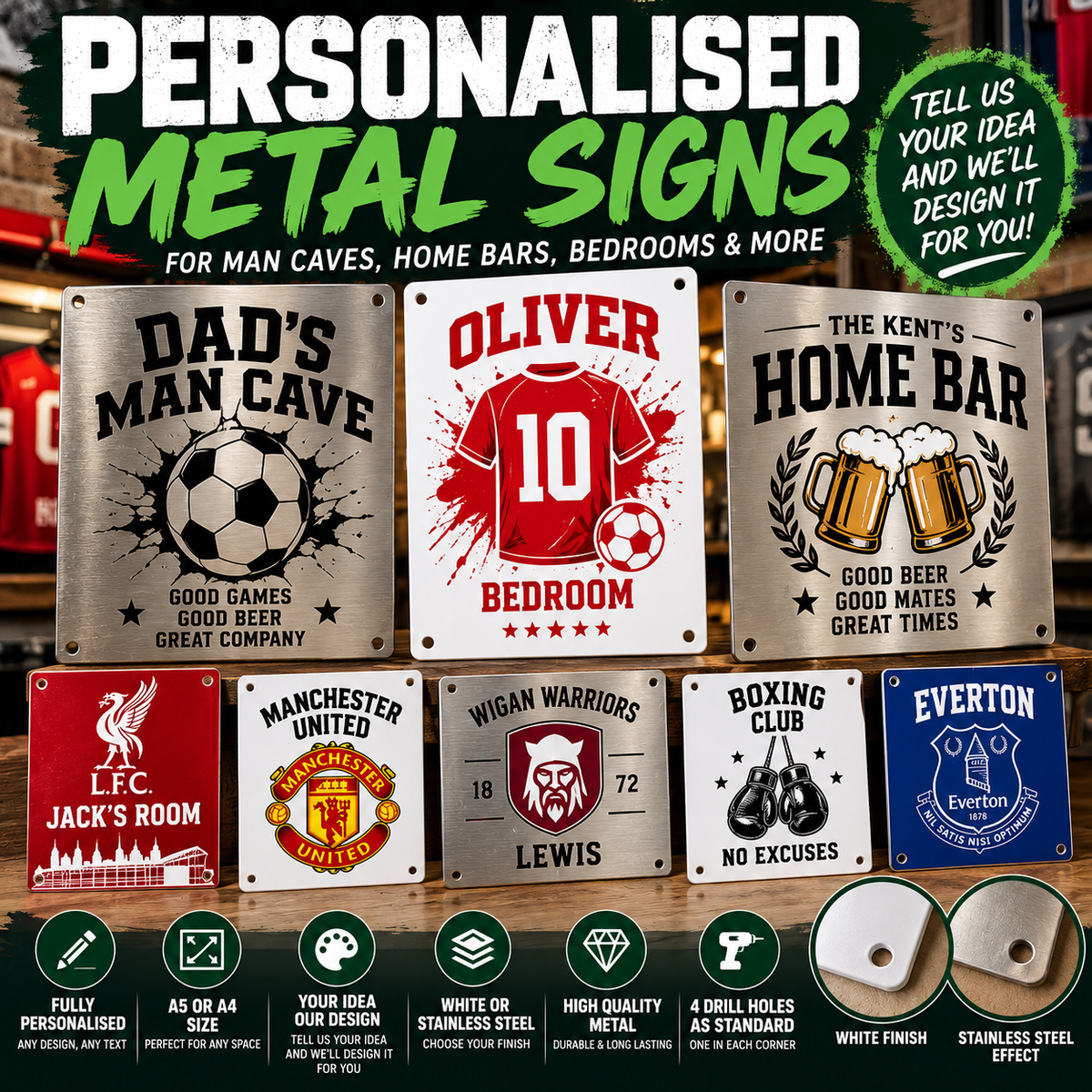 Personalised Metal Signs – Custom Designs
